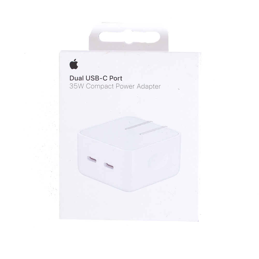 Apple, White, USB Cable/Adapter, Tech, 35 watt, USB-C, Dual, Compact, Power Adapter, 881482